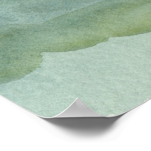 グリーンヒルズランドスケープ水色 ポスター (角)