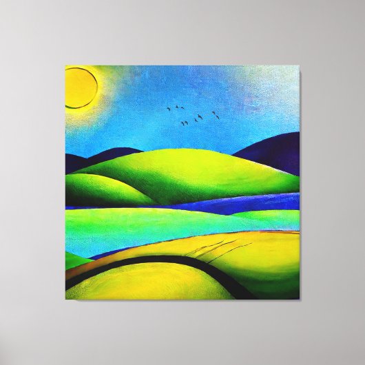 グリーンヒルズランドスケープ キャンバスプリント (正面)