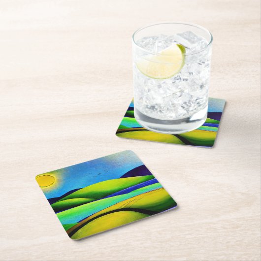 グリーンヒルズランドスケープ スクエアペーパーコースター (インサイチュ)