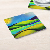 グリーンヒルズランドスケープ スクエアペーパーコースター (アングル)