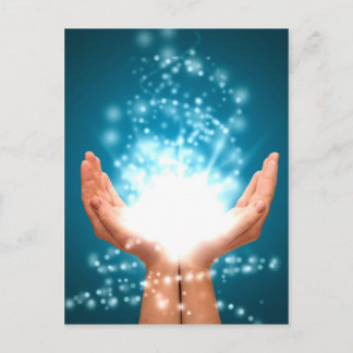 グリーンヒーリングハンドチャクラ霊気エナジーzen yoga ポストカード