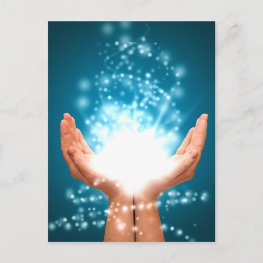 グリーンヒーリングハンドチャクラ霊気エナジーzen yoga ポストカード (正面)