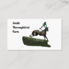 グリーンビジネスカードでジョッキーを跳び上げる 名刺