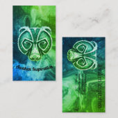 グリーンビジネスカード内のアーティスト 名刺 (正面/裏面)