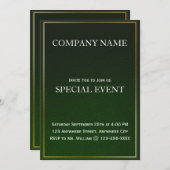 グリーンビジネスパーティの招待状カード シーズンカード (正面/裏面)