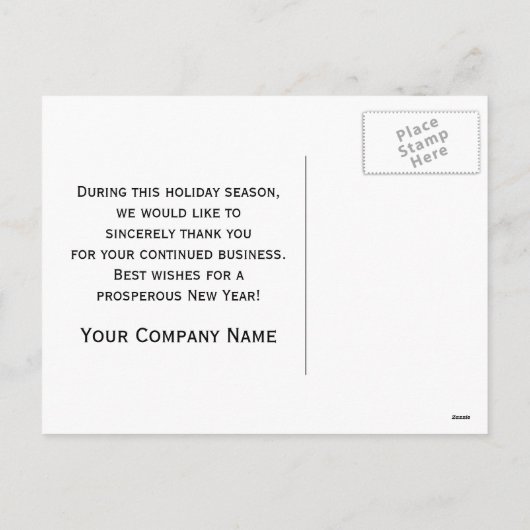 グリーンビジネス季節のごあいさつのクリスマスツリー シーズンポストカード (裏面)