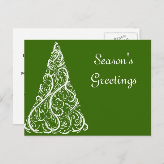 グリーンビジネス季節のごあいさつのクリスマスツリー ポストカード (正面/裏面)