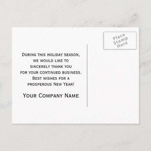 グリーンビジネス季節のごあいさつのクリスマスツリー ポストカード (裏面)