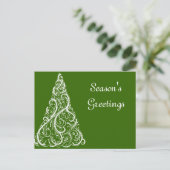 グリーンビジネス季節のごあいさつのクリスマスツリー ポストカード (スタンド正面)