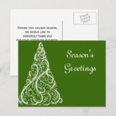 グリーンビジネス季節のごあいさつのクリスマスツリー ポストカード (正面/裏面)