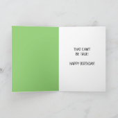 グリーンビックおもしろいル顔絵文字誕生日 カード (内部)