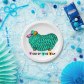 グリーンビッグ中国のラム〔占星術の〕十二宮図紙プレート ペーパープレート (パーティー)