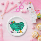 グリーンビッグ中国のラム〔占星術の〕十二宮図紙プレート ペーパープレート (パーティー)