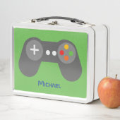 グリーンビデオゲームコントローラ メタルランチボックス (インサイチュ)