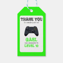 グリーンビデオゲームトラック誕生日 ギフトタグ