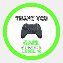 グリーンビデオゲームトラック誕生日 ラウンドシール