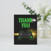 グリーンビデオゲームパーティー感謝カード サンキューカード (スタンド正面)