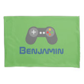 グリーンビデオゲーム制御装置 枕カバー (正面)