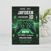 グリーンビデオゲーム誕生日パーティー 招待状 (スタンド正面)