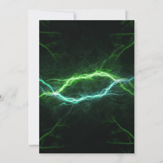 グリーンビデオゲーム誕生日パーティー 招待状 (裏面)