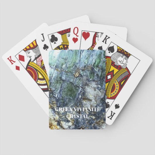 グリーンビビアーナイト結晶 トランプ (裏面)