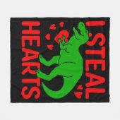 グリーンビャンタインI盗むハート フリースブランケット (正面(横))