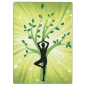 グリーンビューティフルヒーラーヨガヨギチャクラエネルギーチ クリップボード (裏面)