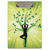 グリーンビューティフルヒーラーヨガヨギチャクラエネルギーチ クリップボード (正面)