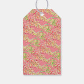 グリーンビラの水色のフローラ結婚のコーラルホワイト ギフトタグ (裏面)