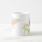 グリーンビラ水彩花水彩画 コーヒーマグカップ (中央)