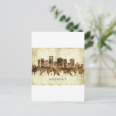 グリーンビルサウスカロライナシティスケープ インビテーションポストカード (スタンド正面)