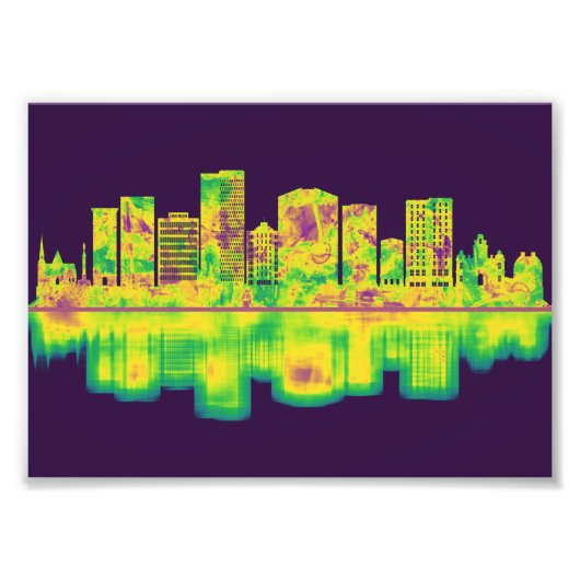 グリーンビルサウスカロライナスカイライン フォトプリント (正面)