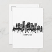 グリーンビルサウスカロライナスカイラインBW シーズンポストカード (正面/裏面)