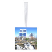 グリーンビルサウスカロライナ旅行写真クリスマス キューブオーナメント (右)