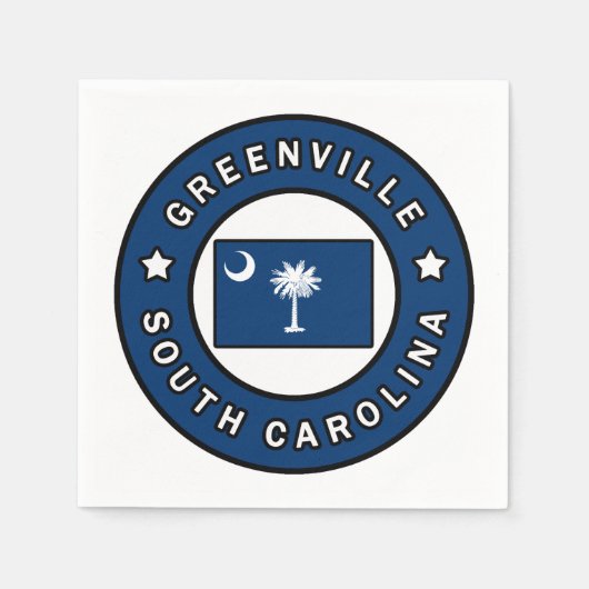 グリーンビルサウスカロライナ スタンダードカクテルナプキン (正面)