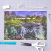 グリーンビルサウスカロライナReedy River Downtown 薄葉紙 (クラフト)