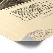 グリーンビルテキサス州1886アンティークパノラママップ ポスター (角)