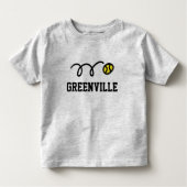 グリーンビルテニスTシャ男性へツの女性と子供 トドラーTシャツ (正面)