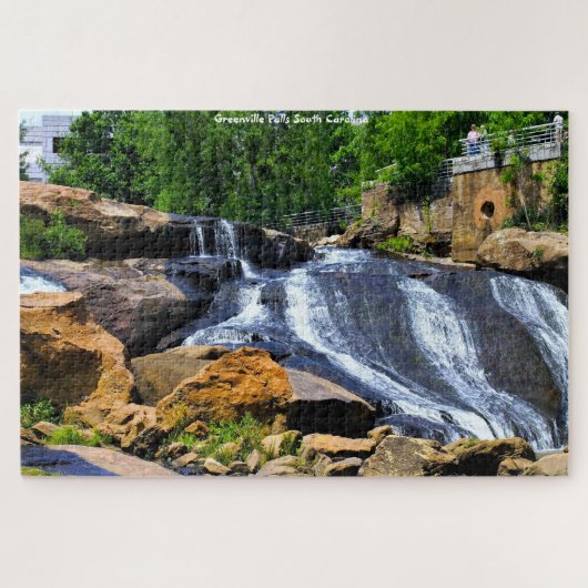 グリーンビル滝サウスカロライナパズル ジグソーパズル (横)