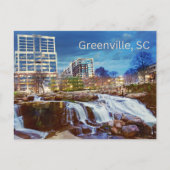 グリーンビル，サウスカロライナ州ダウンタウンレディリバー ポストカード (正面)