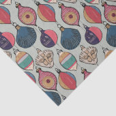 グリーンビンテージクリスマスオーナメントパターン 薄葉紙 (詳細)