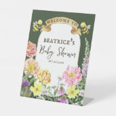グリーンビーとワイルドフラワーベビーシャワーへようこそ 台座サイン (正面)