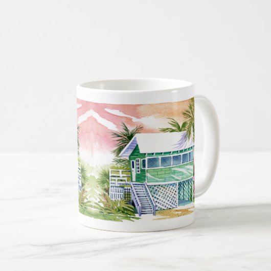 グリーンビーチコテージフォートマイヤーズビーチフロリダマグ コーヒーマグカップ (正面右)