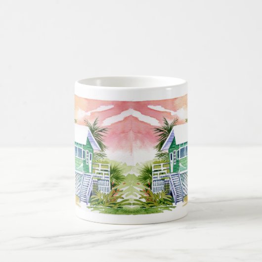 グリーンビーチコテージフォートマイヤーズビーチフロリダマグ コーヒーマグカップ (中央)
