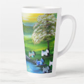 グリーンビーナスが池でスコットランドを食べた カフェラテマグ (右)