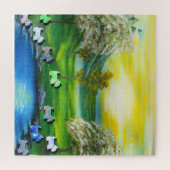 グリーンビーナスが池でスコットランドを食べた ジグソーパズル (横)