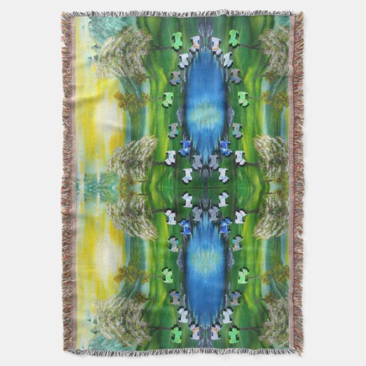 グリーンビーナスが池でスコットランドを食べた スローブランケット (正面縦)