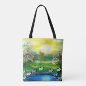 グリーンビーナスが池でスコットランドを食べた トートバッグ (裏面)