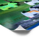 グリーンビーナスが池でスコットランドを食べた ポスター (コーナー)