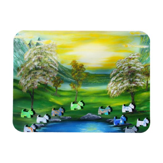 グリーンビーナスが池でスコットランドを食べた マグネット (横)